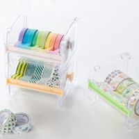 Creative Washi Tape Cutter Set Tape Tool Transparent Tape Holder Tape Dispenser School Supplies Office Stationery packaging