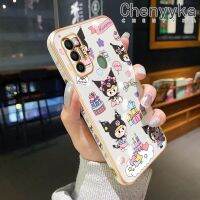 เคส Chenyyyka สำหรับ Tecno Spark 7 Pro Spark 7T Spark 10 Pro เคสแฟชั่นการ์ตูนน่ารัก Kuromi เคสโทรศัพท์ลวดลายนิ่มหรูหราเคสซิลิโคนบางๆคลุมทั้งหมดเคสป้องกันทนแรงกระแทกเลนส์กล้องถ่ายรูป