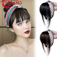 ♠㍿ SEEANO Synthetic Replacement Toupee Natural Headband Wigs With Braids Bangs Heat Resistant Hair Extensions Hairpieces for Women