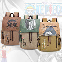 กระเป๋าเป้อะนิเมะโจมตี Giant Backpack Naruto Totoro Peripl นักเรียนผ้าใบกระเป๋านักเรียนการค้าต่างประเทศ -