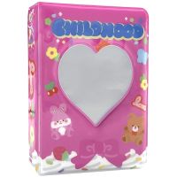 3 Inch Mini Photo Album Photocard Holder, Love Heart Hollow Photocard Id Holder 40 Pockets