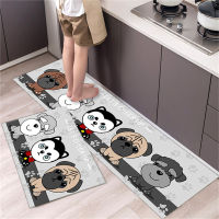 Cartoon Soft Kitchen Mat Home Non-slip Long Strip Rug Kitchens Rug Entrance Doormat Washable Hallway Car Bath Living Room Rug