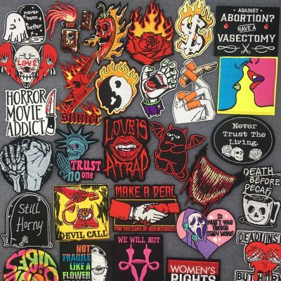 hotx【DT】 Clothing Punk Embroidered Patches Sewing Jacket Sticker