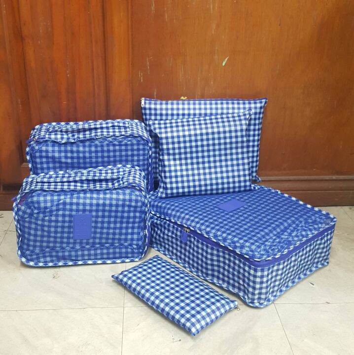 6 in 1 Travel Luggage Bag Organizer Set 6pcs Clothes Storage