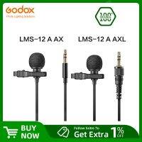 Godox LMS-12A AX AXL ไมโครโฟนลาวาเลียร์ที่กระจายสัญญาณทั่วทุกทิศทางเข้ากันได้กับระบบและอุปกรณ์ไมโครโฟนไร้สายที่มี TRS 3.5Mm