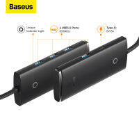 jianzhifen Baseus 4-พอร์ต Type- C USB-ฮับต่อพ่วง USB-ฐานตัวแยกอีเธอร์เน็ตสำหรับ USB 3.0*4สำหรับแล็ปท็อป MacBook Pro