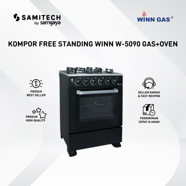 Winn Gas W 5090 A Kompor Gas Freestanding 4 Tungku Plus Oven Grill