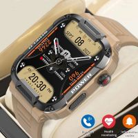 ZZOOI 2023 New Rugged Military Smart Watch Men Android Ios Ftiness Watches Ip68 Waterproof 1.85 Bluetooth Call Smartwatch For Xiaomi