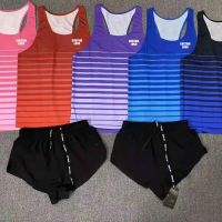 Men Sleeveless Singlets Fashion Running Marathon Vest Elastic Sports Fitness