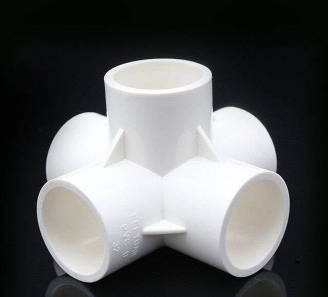 Nuonuowell White Pvc Pipe Fittings Straight Elbow Solid Equal Tee