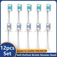 10pcs Replacement for XIAOMI T300/500/700 Brush Heads Onic Electric Toothbrush Soft Bristle Nozzles with Caps Sealed Package