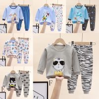 Kids Boys Girls Underwear Set Cotton Children Round Neck Long Sleeve Tshirts Set Spring Summer Underwear Shirts