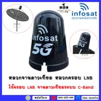 (INFOSAT)หมวกจานดาวเทียม หมวกครอบ LNB C-Band 5G (เหมาะกับจาน150-185CM.)