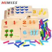 Himiss RC trẻ em bằng gỗ đồ chơi cảm giác học toán nhận thức màu sắc phù