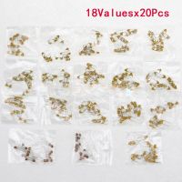 360pcs 18Valuesx20Pcs Capacitor Pack 5pF~820pF 50V Multilayer Ceramic Capacitors Assortment Kit NPO COG  High Quality Electrical Circuitry Parts