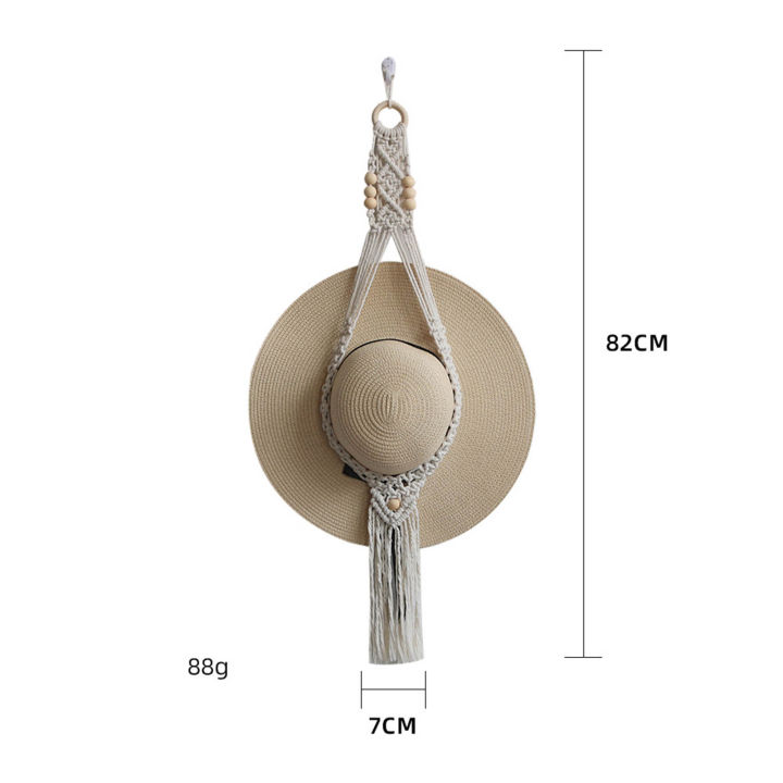 hji-ที่แขวนหมวก-nbsp-boho-แขวนผนังแบบมือสำหรับแขวนหมวกตกแต่งราวแขวนหมวกสำหรับหมวกคาวบอย-fedora