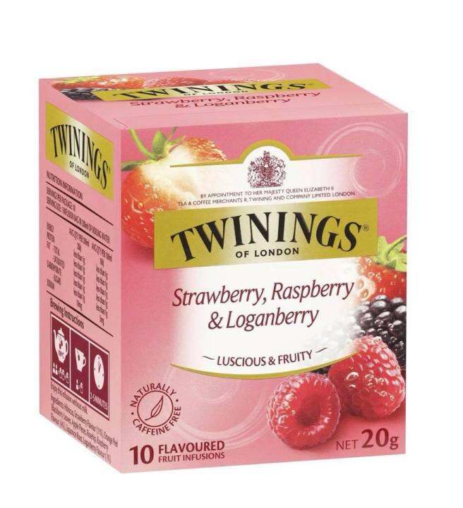 Twinings of London Tea ( 10 sachet Strawberry , Raspberry, Loganberry