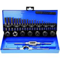 32PC Tap and Die Set Hand with 32 Sets of Tap and Die Tapping Tool Set Tap and Die Set Drill Tool Se