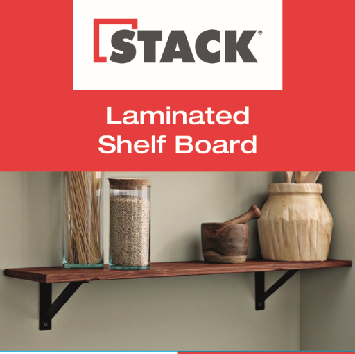 STACK Shelf Board "Red Oak" Minimalist & Modern WallMounted Shelf