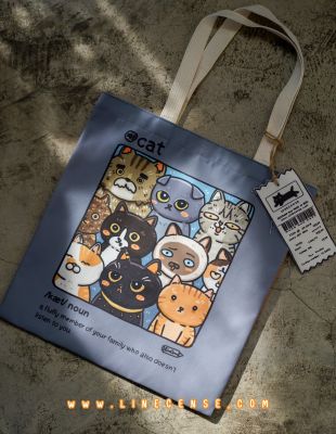 [New!] “A Group of Cats” Canvas Tote Bag กระเป๋าผ้าแคนวาสลายแกงค์แมว