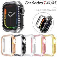 เคส PC สำหรับ Apple Watch Series8 7 45มม. 41มม. เคสผู้หญิงบัมเปอร์สำหรับนาฬิกากรอบป้องกัน