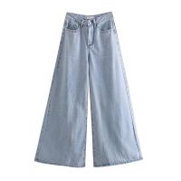 Jenny&amp;Dave High Street R Washed High Waist Jeans Wide Leg Jeans For Women Denim Blue Jeans Vintage Mom Jeans Woman