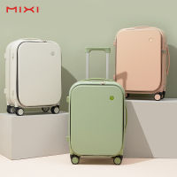 Mixi 20นิ้วผู้หญิงเปิดด้านหน้าCarry-Onกระเป๋าเดินทางผู้ชายเปิดด้านข้างน้ำหนักเบาและทนทานเคสมือถืออะลูมิเนียมกระเป๋าลากM9260