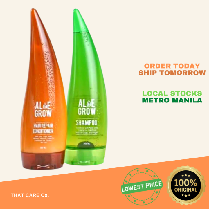 Aloe Grow Shampoo and Conditioner Original Lazada PH