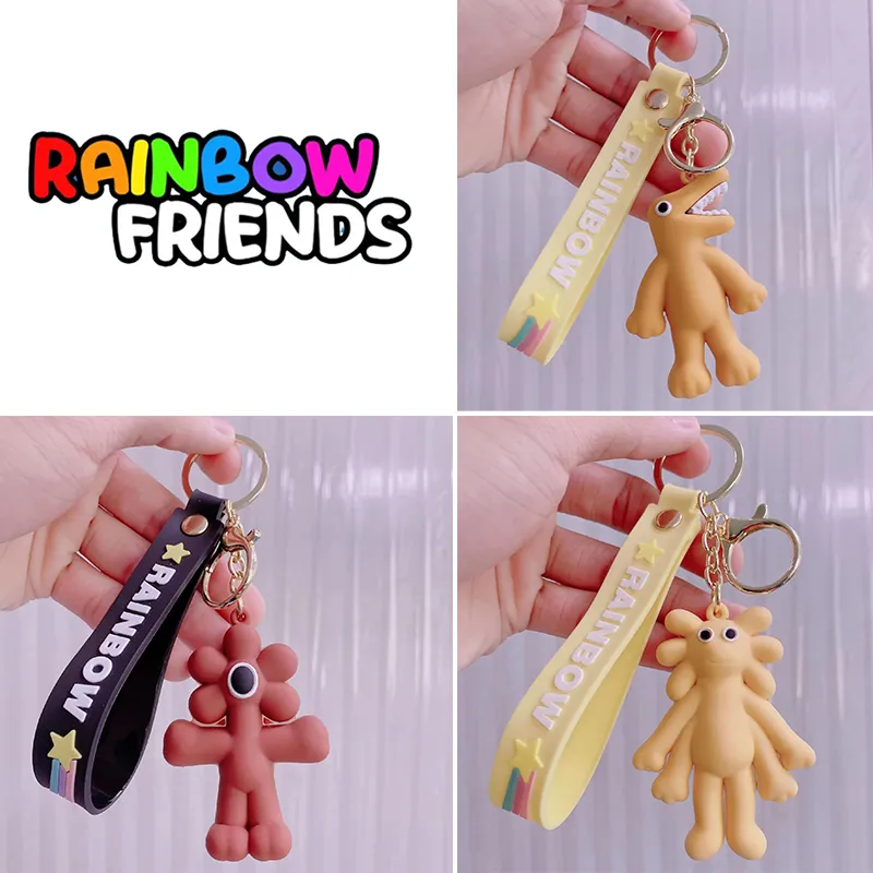 VIBRANT RAINBOW FRIENDS Roblox2 Ant Head Keychain Yellow And