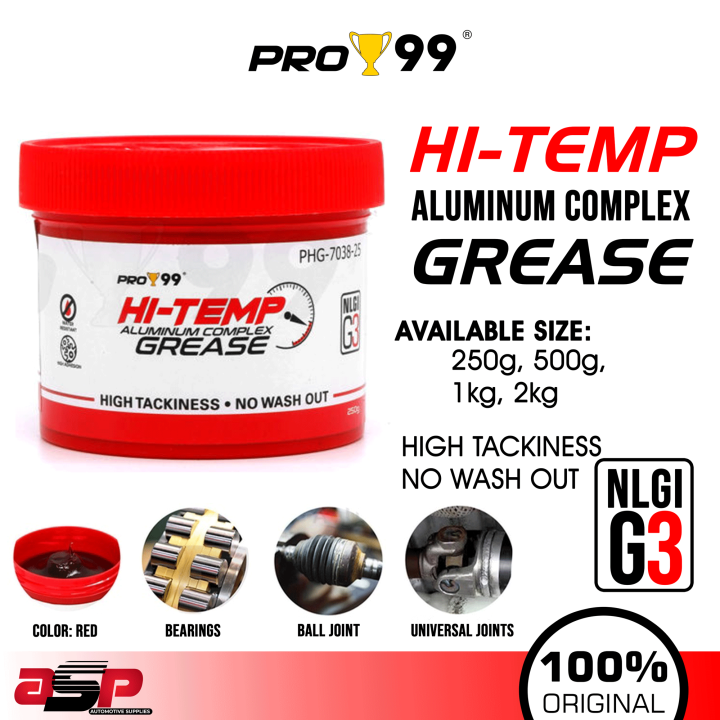 PRO 99 High Temperature Grease NLGI G3 Red Grease 250g, 500g, 1kg