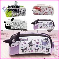 TREND 57SHOP ผ้าผ้าทอ กระเป๋าใส่ปากกา รูปแบบการพิมพ์ Kuromi/pochacco ถุงเก็บเครื่องเขียน หลายชั้น ของขวัญสำหรับเด็ก กล่องใส่ดินสอ สำหรับนักเรียน