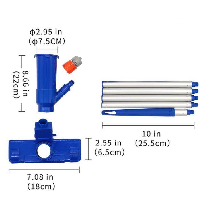 หัวดูดสุญญากาศพื้นกระเป๋าใส่แปรงอุปกรณ์ทำความสะอาดกล้องทำความสะอาดสระน้ำตัวกรองสระว่ายน้ำเครื่องดูดฝุ่นสระว่ายน้ำ