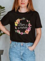 Flower Team Bride Cotton Bachelorette Tshirt Evjf De La Mariee Bridal Hen Party Bridesmaid Wedding Gildan