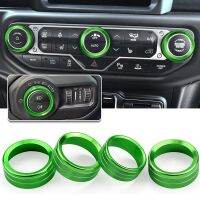 Climate Volume Knobs Ring Air Conditioner Headlight Switch Trim Cover for Jeep Wrangler JL Gladiator JT 2018-2021