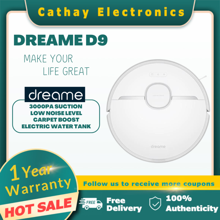 Dreame D9 (White) 1 Year Warranty Robotic Vacuum Cleaner Robot Smart