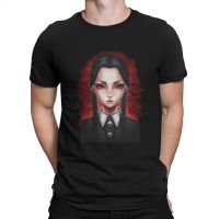 Wednesday Addams T-Shirt For Men Wednesday Addams Novelty Pure Cotton Tees Round Collar Short Sleeve T Shirt Gift Idea Tops