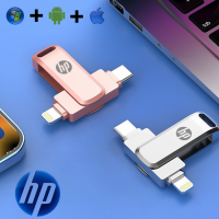 HP แฟลชไดร์ฟ USB ขนาด256GB 1TB โลหะความเร็วสูงแฟลชไดร์ฟ USB สำหรับ IPhone14/13/12/11/X/8/7/6พร้อม TYPE-C