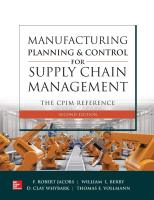 หนังสืออังกฤษใหม่ Manufacturing Planning and Control for Supply Chain Management: the CPIM Reference, Second Edition (2ND) [Hardcover]