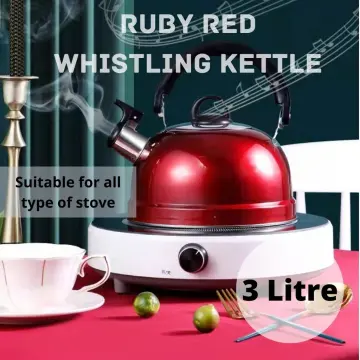 Ruby Red Electric Kettle, with Food Grade 304 Stainless Steel