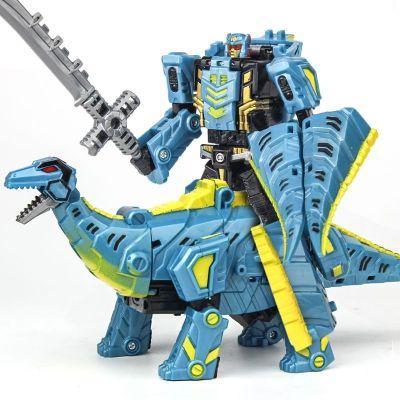 【Ready】🌈 formatn toy Kong rannosaur rex dosaur robot model five--one combatn toy for boys and ildren as a ft