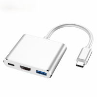 Type-C เป็น HDMI เข้ากันได้ USB 3.0 PD HUB อลูมิเนียม USB C 3.1อะแดปเตอร์แปลงสำหรับ