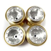 4Pcs Brass Clamp Ring Metal 1.0 Wheel Rim Wheel Hub for FMS FCX24 Max Smasher 1/24 RC Crawler Car Upgrade Parts