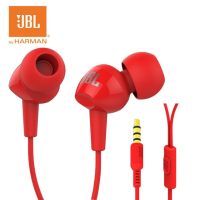 Jbl หูฟังสเตอริโอแบบมีสาย C100si 3.5Mm,หูฟังออกกำลังเพลงเบสลึกหูฟังใส่วิ่งโทรแบบแฮนด์ฟรีพร้อมไมโครโฟน