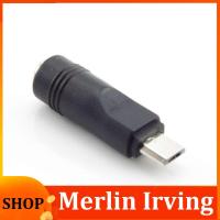 Merlin Irving Shop DC Plug to Mirco USB Power Adapter Converter Male to Female Jack Connector for Laptop Notebook Computer PC 5.5x2.1mm