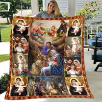 Jesus virgin mary Soft Throw Blanket Flannel All Season Light Weight Living Room/Bedroom Warm Blanket