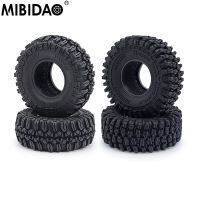 MIBIDAO 4Pcs 24*58*22mm Soft Rubber Wheel Tires For 1/18 TRX-4M Bronco Defender RC Crawler Car Parts Screw Nut Drivers