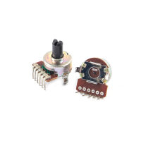 [Sold at a low price]2Pcs Type 161 Semi-circular Shaft 50K B503 Potentiometer 6pin Power Amplifier Tuning Potentiometer Switch