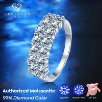 แหวนเพชรโมอีส1.4ct D สำหรับผู้หญิง925เงินสำหรับงานแต่งงานแหวนหมั้นแหวนแต่งงานเครื่องประดับใหม่