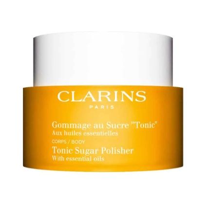 clarins-body-tonic-sugar-polisher-250-g-เกลือสครับขัดผิวกาย-ช่วยขจัดเซลล์ผิวที่แห้งหยาบกร้านให้กลับเรียบเนียน