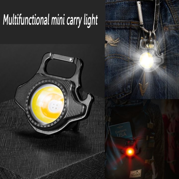 mini-led-torchs-portable-keychain-strong-cob-work-light-with-magnetic-usb-charging-multifunctional-outdoor-fishing-camping-light